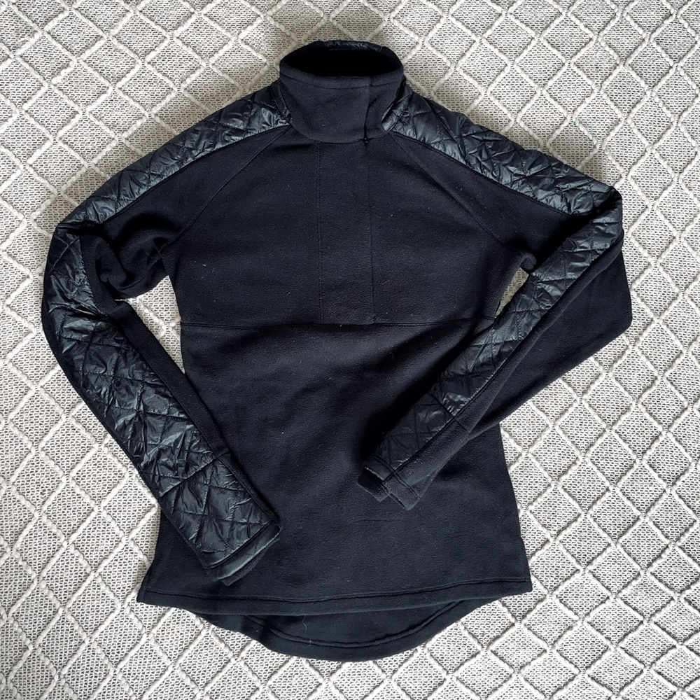 NWOT Athleta Running Jacket XXS Athletic Coat Black New Warm Soft Cozy - Picture 3 of 6